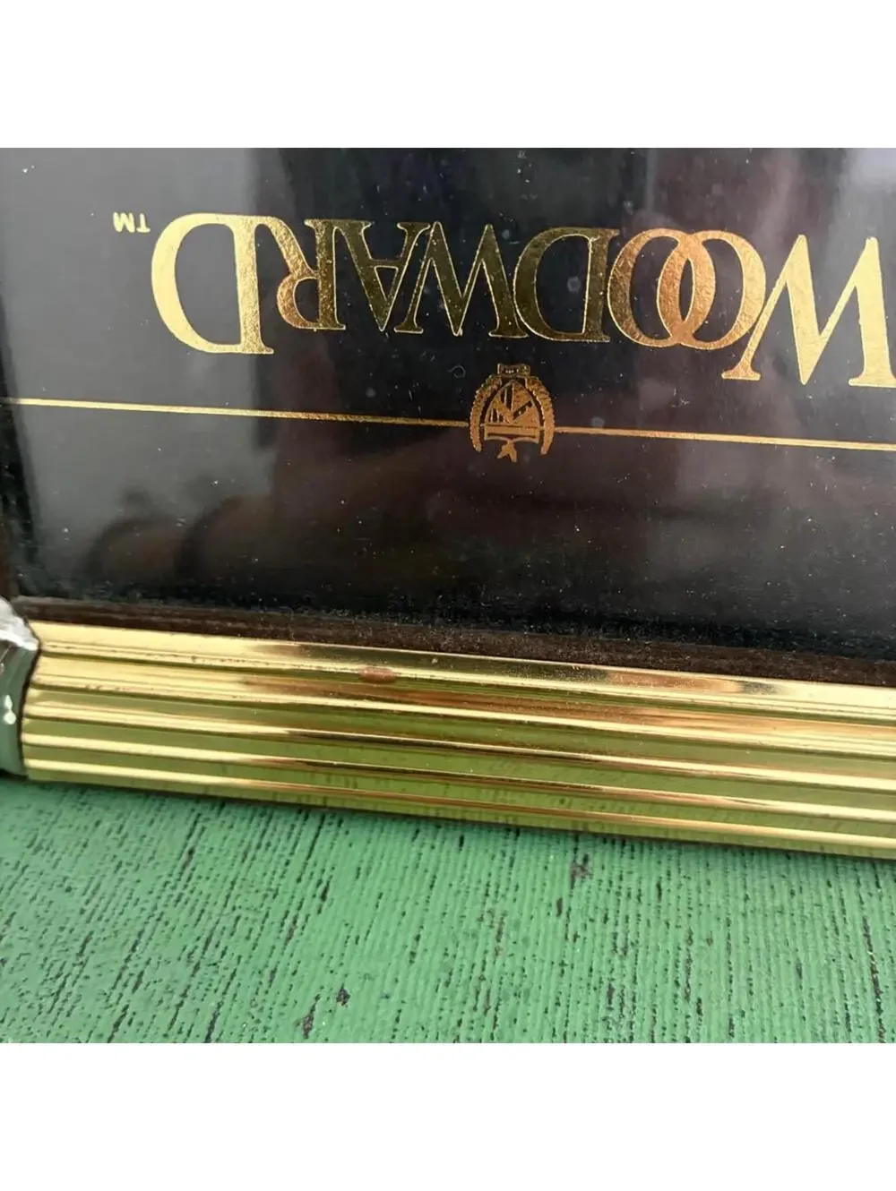 Woodward Solid Brass Picture Frame 5x7 Art Deco Gold Silver Tone Vintage